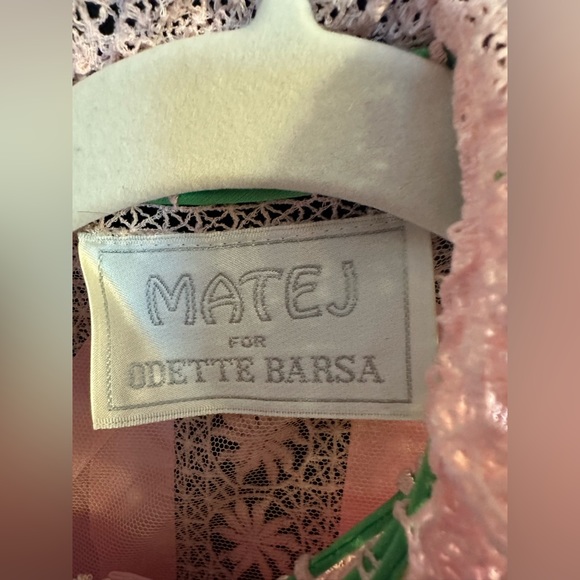 Vintage Matej for Odette Barsa Pink Taffeta Hostess Robe. Size Small - Picture 5 of 6